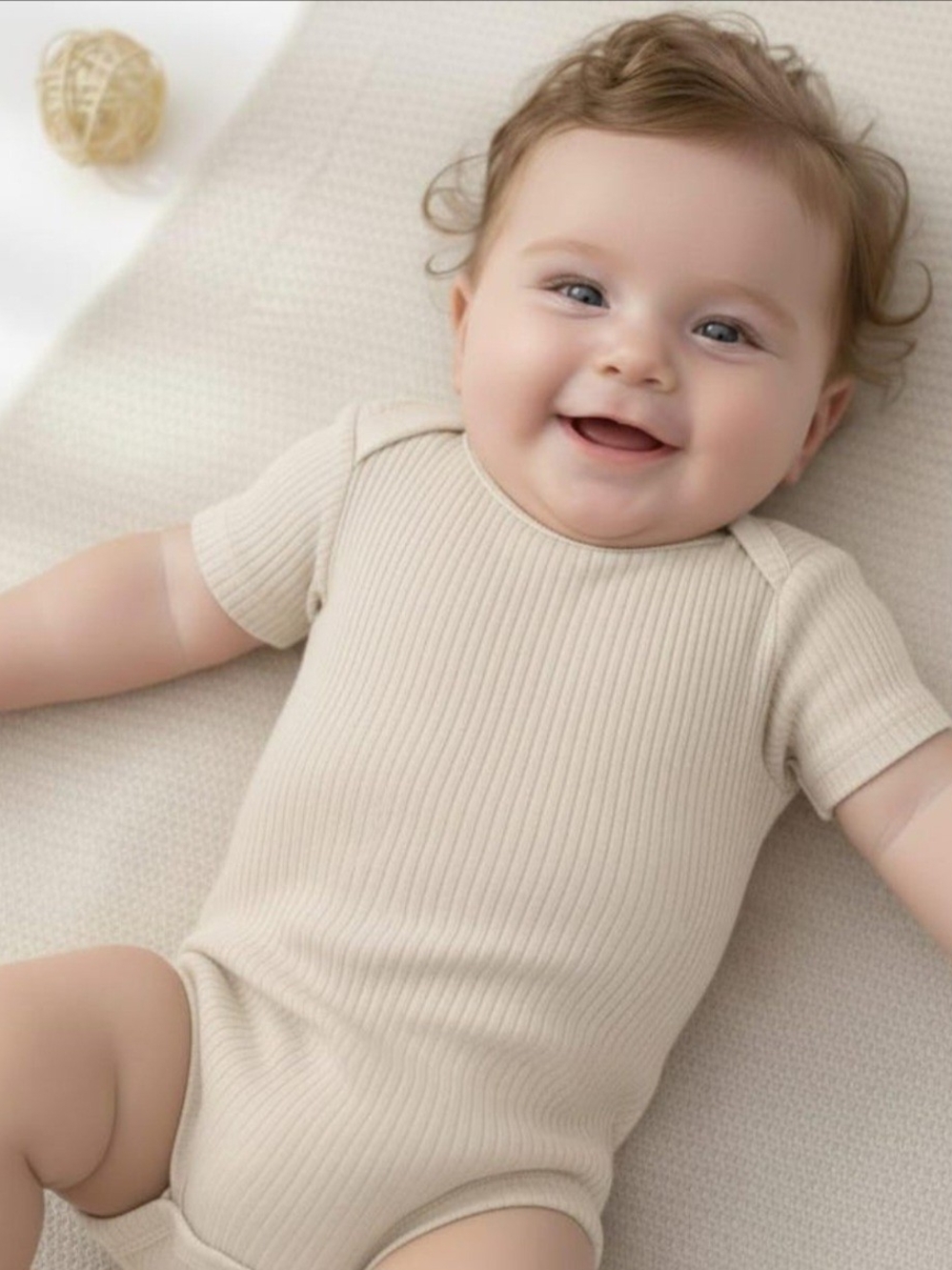 95% Organic Cotton Classic Ribbed Kids One-Piece Bodysuit in Dusty Rose
